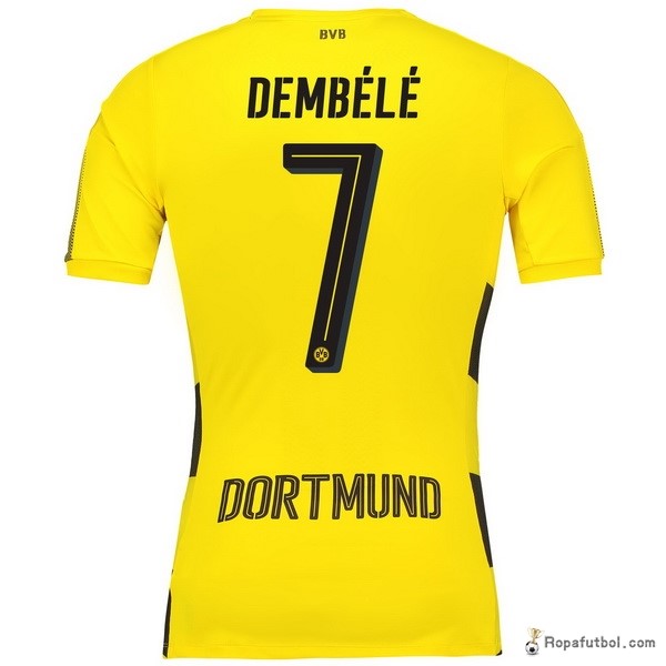 Camiseta Borussia Dortmund Replica Primera Ropa Dembele 2017/18